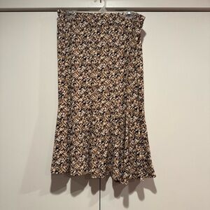 Women’s Size Medium Elegant Brown Patterned Skirt by Laura Ashley
